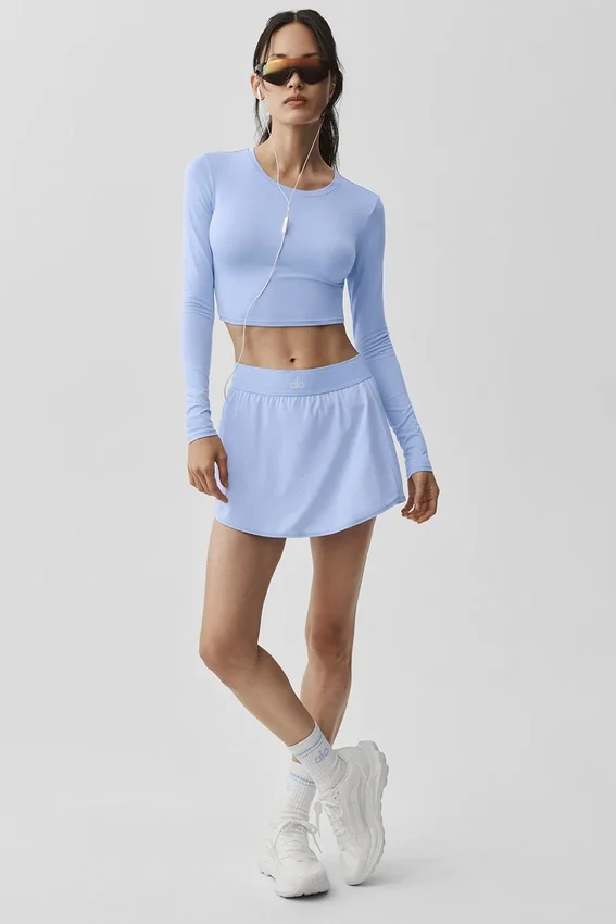 T-shirt à manches longues Alosoft Crop Finesse - Bleu Provence clair