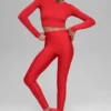 T-shirt à manches longues Alosoft Crop Finesse - Rouge vif