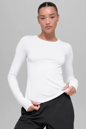 T-shirt à manches longues Alosoft Finesse - Blanc