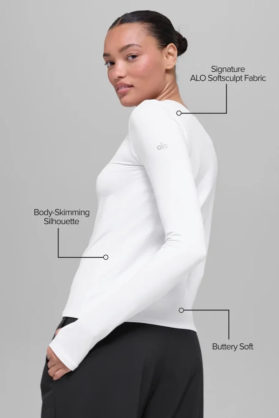 T-shirt à manches longues Alosoft Finesse - Blanc