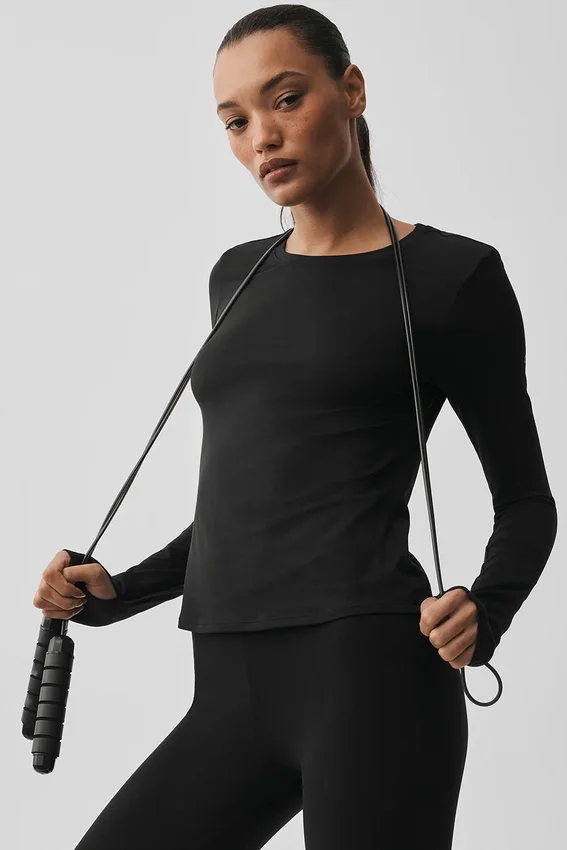 T-shirt à manches longues Alosoft Finesse - Noir