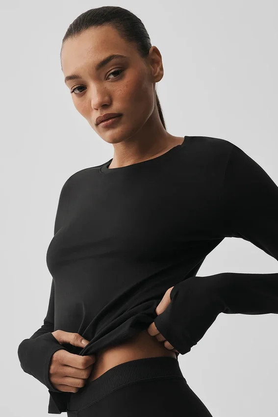 T-shirt à manches longues Alosoft Finesse - Noir