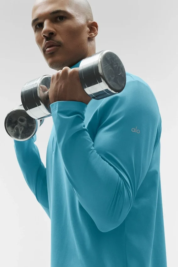 T-shirt à manches longues Conquer 1/4 Zip Reform - Blue Breeze