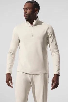 T-shirt à manches longues Conquer 1/4 Zip Reform - Bone