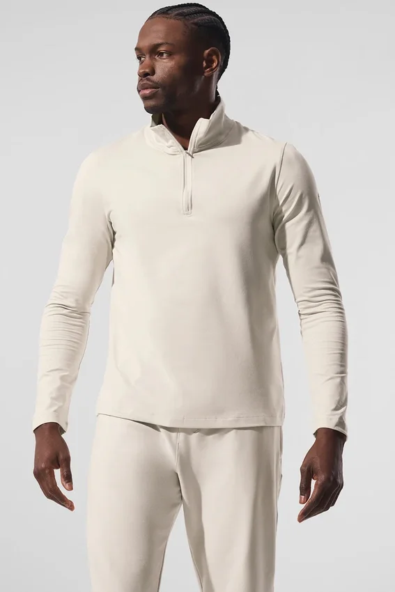 T-shirt à manches longues Conquer 1/4 Zip Reform - Bone