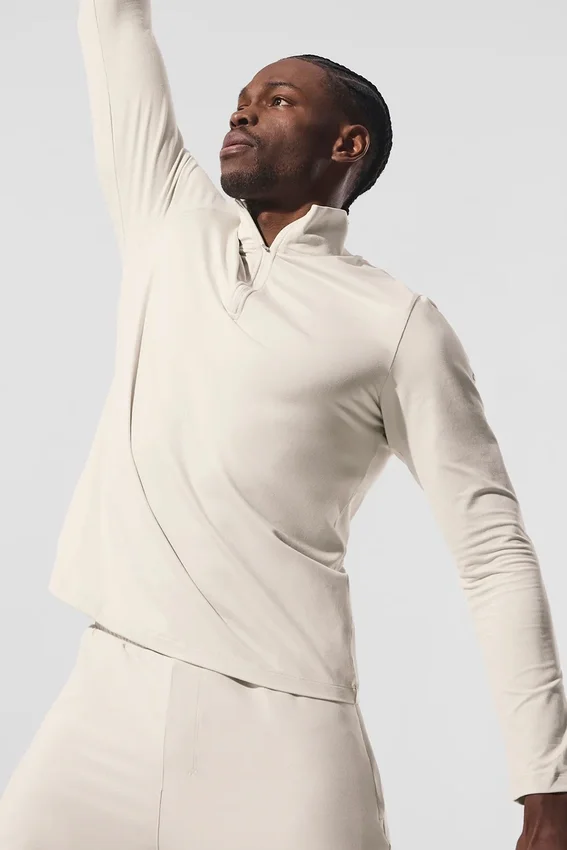 T-shirt à manches longues Conquer 1/4 Zip Reform - Bone