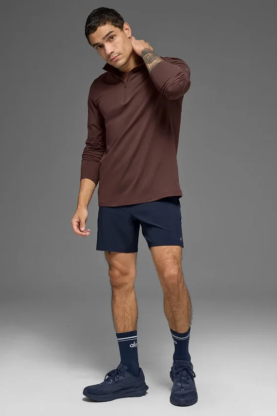 T-shirt à manches longues Conquer 1/4 Zip Reform - Brownstone
