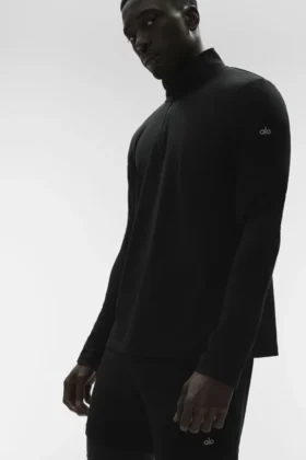T-shirt à manches longues Conquer 1/4 Zip Reform - Noir