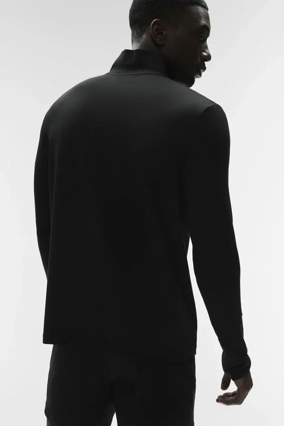 T-shirt à manches longues Conquer 1/4 Zip Reform - Noir