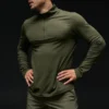 T-shirt à manches longues Conquer Reform avec zip 1/4 - Vert olive