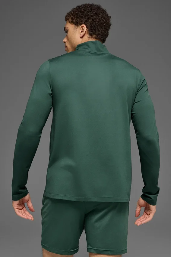 T-shirt à manches longues Conquer Reform à fermeture éclair 1/4 - Vert trèfle