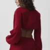 T-shirt à manches longues court en coton « Real Deal » - Rouge « Summer Romance »