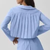 T-shirt à manches longues court Unmatched - Bleu Provence clair