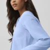 T-shirt à manches longues court Unmatched - Bleu Provence clair