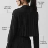 T-shirt à manches longues court « Unmatched » - Noir