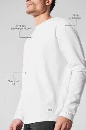 T-shirt à manches longues Double Take – Blanc