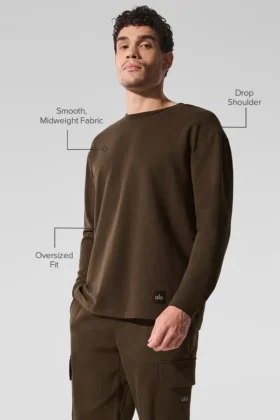T-shirt à manches longues Double Take – Espresso