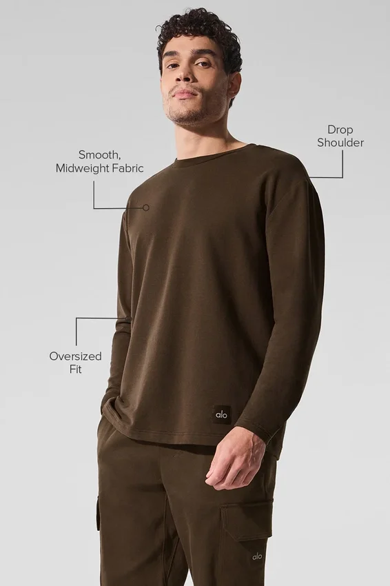 T-shirt à manches longues Double Take - Espresso