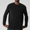 T-shirt à manches longues Double Take - Noir