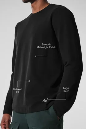 T-shirt à manches longues Double Take – Noir