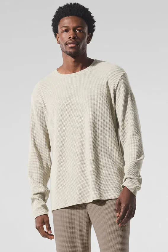 T-shirt à manches longues Elevate Waffle - Bone