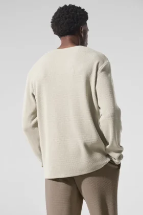 T-shirt à manches longues Elevate Waffle – Bone