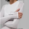 T-shirt à manches longues en maille Winter Twilight - Blanc