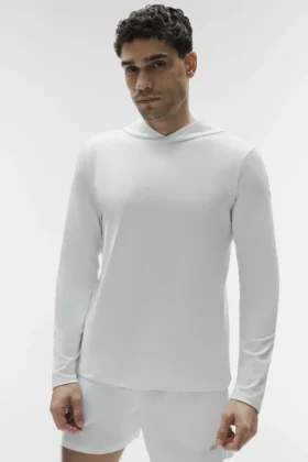 T-shirt à manches longues et capuche Conquer Reform - Blanc