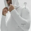 T-shirt à manches longues et capuche Conquer Reform - Blanc