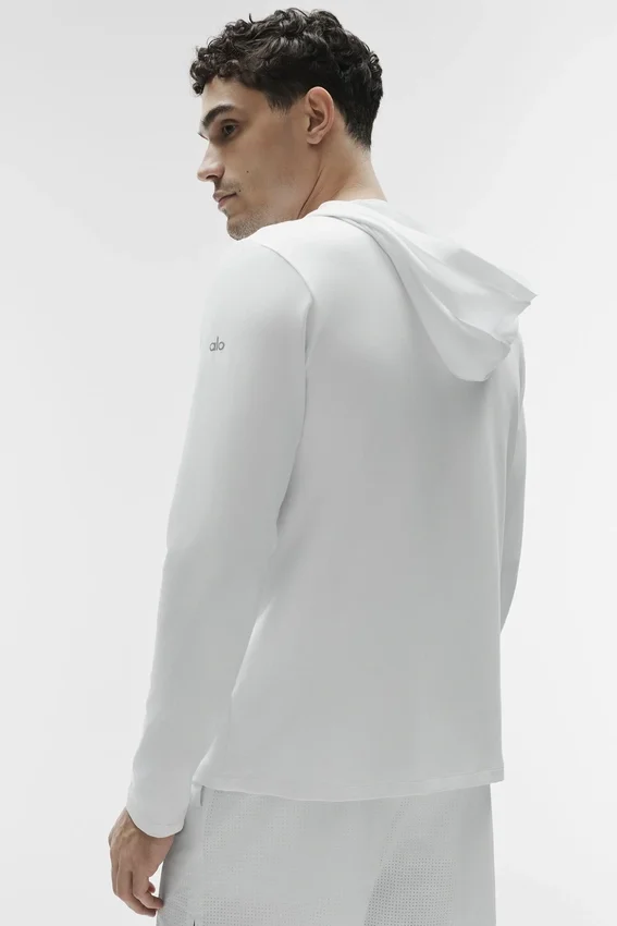 T-shirt à manches longues et capuche Conquer Reform - Blanc