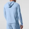 T-shirt à manches longues et capuche Conquer Reform - Bleu coquillage