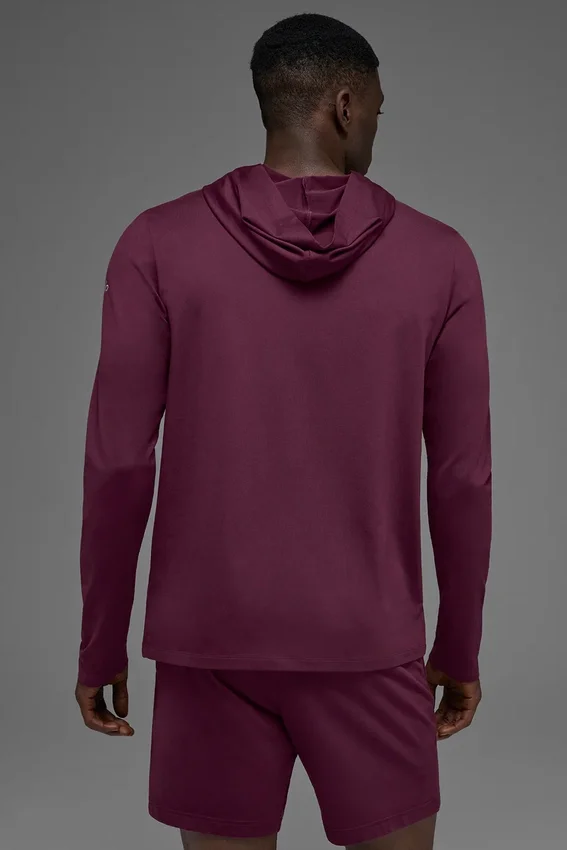 T-shirt à manches longues et capuche Conquer Reform - Burgundy