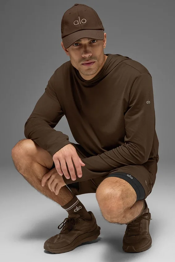 T-shirt à manches longues et capuche Conquer Reform - Espresso