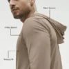 T-shirt à manches longues et capuche Conquer Reform - Gravel