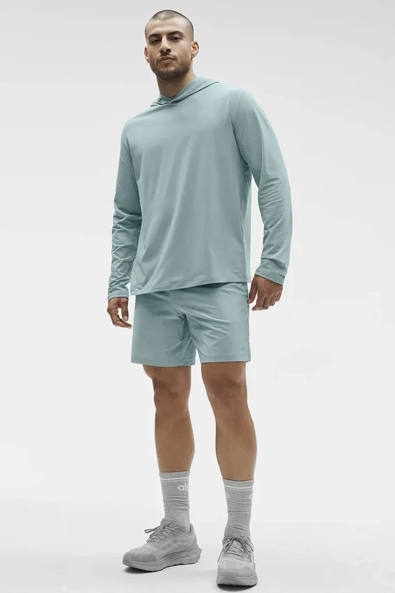 T-shirt à manches longues et capuche Conquer Reform - Sauge du désert