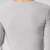 T-shirt à manches longues « Finesse » en Alosoft délavé - Gris « Sky Wash »