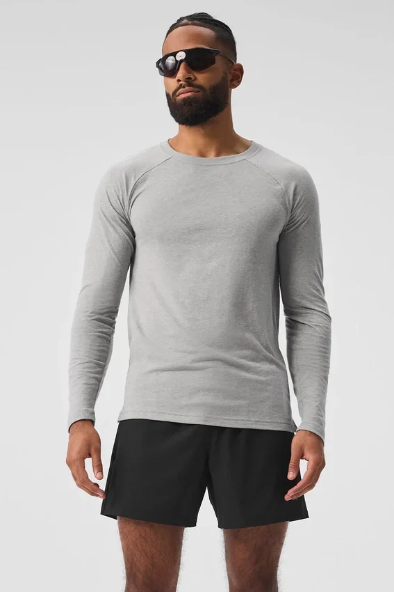 T-shirt à manches longues Triumph - Gris chiné athlétique