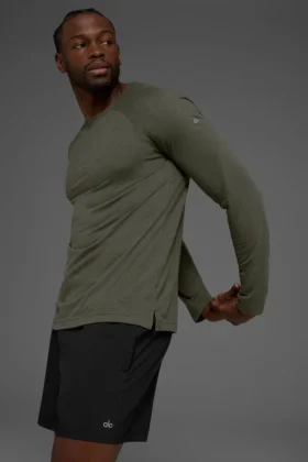 T-shirt à manches longues Triumph - Vert furtif