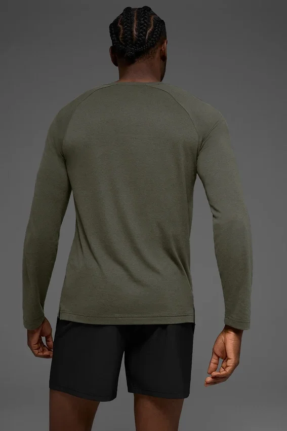 T-shirt à manches longues Triumph - Vert furtif