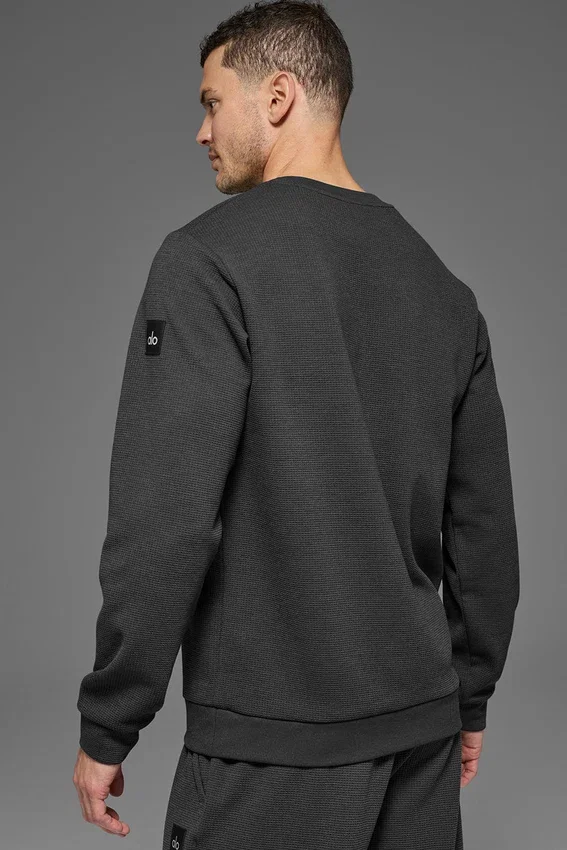 T-shirt à manches longues Waffle Lounge – Anthracite