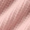 T-shirt polo en cachemire moelleux à motif gaufré - Quartz rose