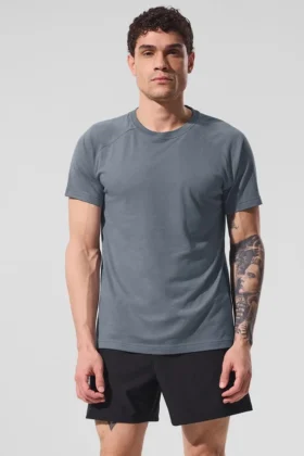 T-shirt raglan Triumph - Gris acier