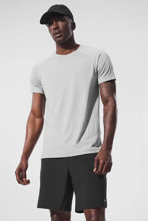 T-shirt raglan Triumph – Gris chiné athlétique