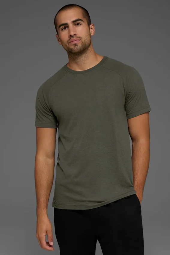 T-shirt raglan Triumph - Vert furtif