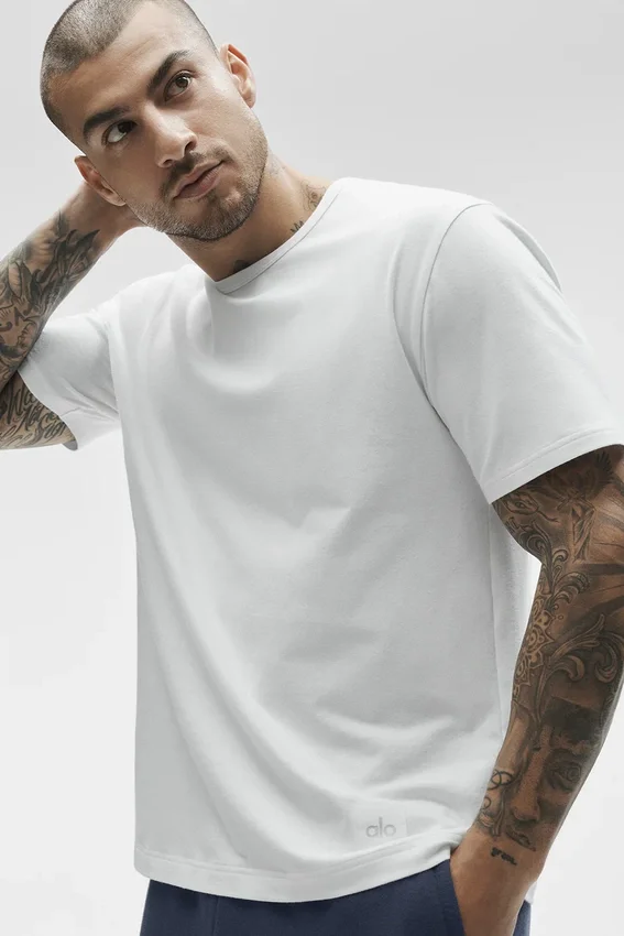 T-shirt street essentiel à manches courtes - Blanc