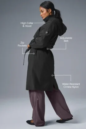 Trench « Crinkle on the Move » – Noir