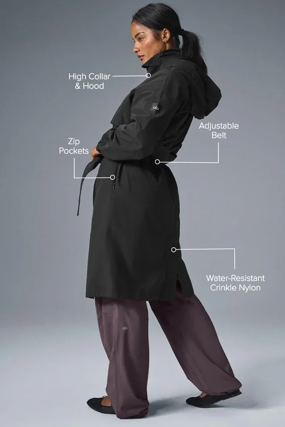 Trench « Crinkle on the Move » - Noir