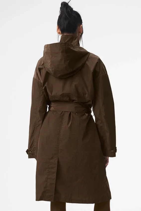 Trench froissé « On the Move » - Espresso
