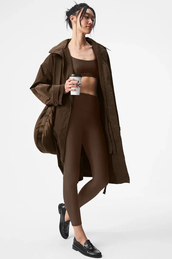 Trench froissé « On the Move » - Espresso