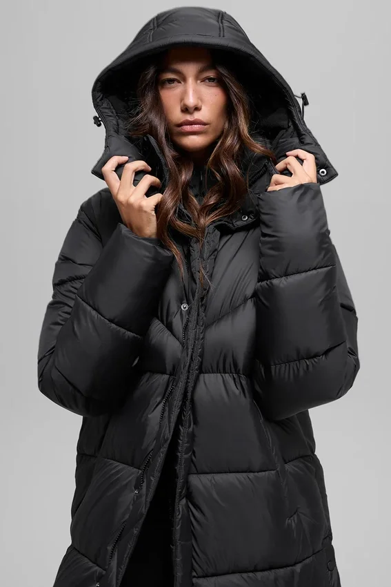 Trench matelassé Gold Rush - Noir